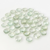 Green Amethyst 12mm Checkerboard Square Cushion  AA+ Loose Gemstone Beads Lot - 180309