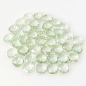 Green Amethyst 12mm Checkerboard Square Cushion  AA+ Loose Gemstone Beads Lot - 180310