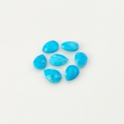 Turquoise 10x7mm Briolette Pear AA Loose Gemstone Beads Lot - 180312