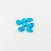 Turquoise 10x7mm Briolette Pear AA Loose Gemstone Beads Lot - 180312