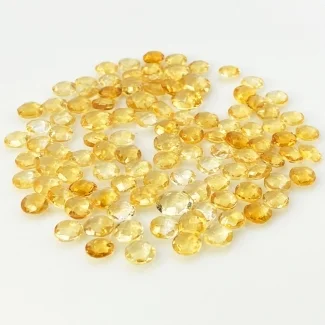 68.77 Cts. Citrine 6mm Checkerboard Round Shape AA Grade Loose Gemstone Beads Lot - Total 102 Pcs.