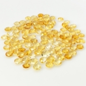 68.77 Cts. Citrine 6mm Checkerboard Round Shape AA Grade Loose Gemstone Beads Lot - Total 102 Pcs.