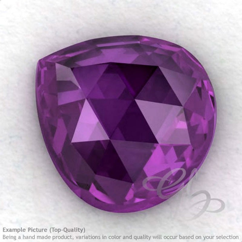 African Amethyst Heart Shape Calibrated Cabochons