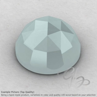 Aqua Chalcedony Round Shape Calibrated Cabochons