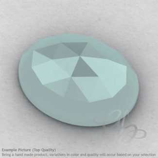 Aqua Chalcedony Oval Shape Calibrated Cabochons