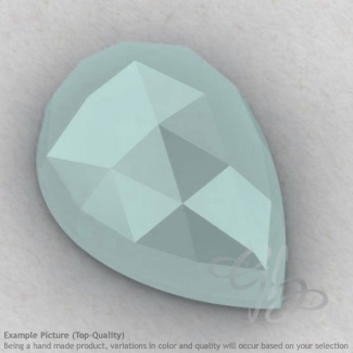 Aqua Chalcedony Pear Shape Calibrated Cabochons