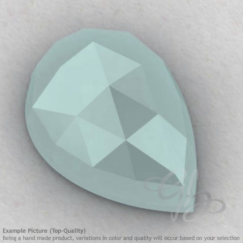 Aqua Chalcedony Pear Shape Calibrated Cabochons