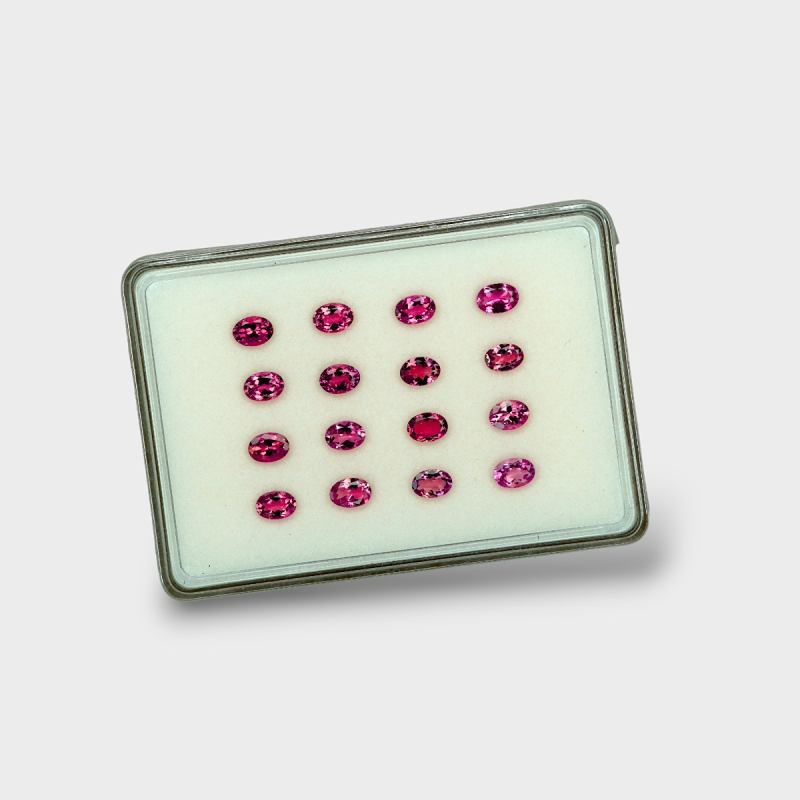 Pink Tourmaline 7x5mm Faceted Oval AA Gemstones Parcel - 170158