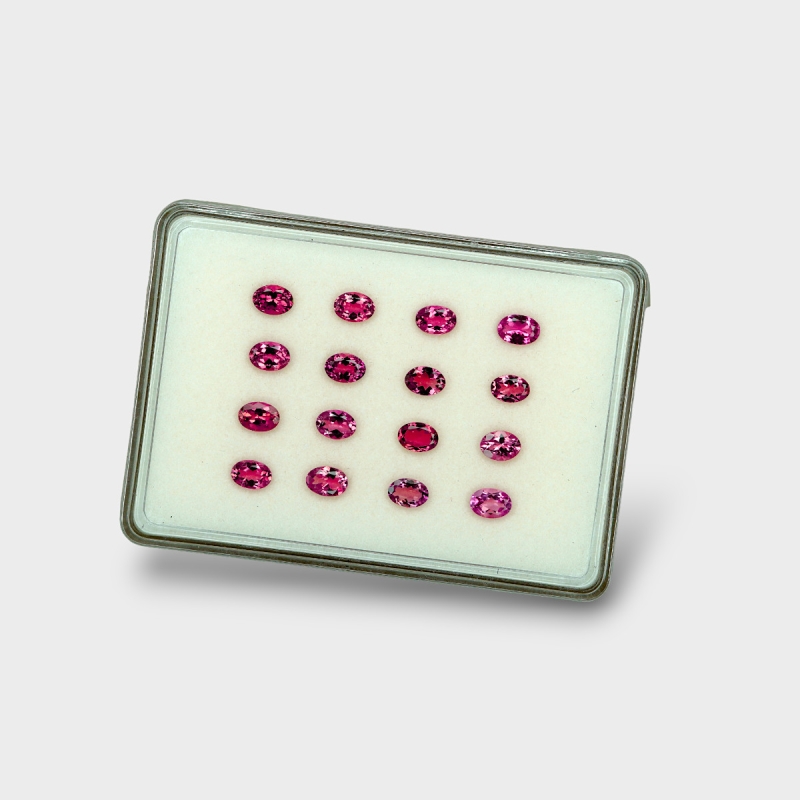 Pink Tourmaline 7x5mm Faceted Oval AA Gemstones Parcel - 170158