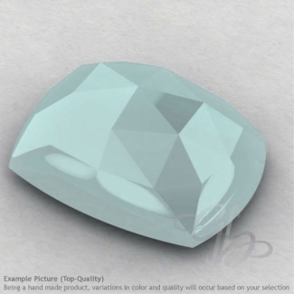 Aqua Chalcedony Cushion Shape Calibrated Cabochons