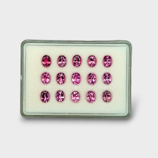 Pink Tourmaline 9x7mm Faceted Oval AA Gemstones Parcel - 170160