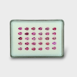 Pink Tourmaline 6x4mm Faceted Pear A Gemstones Parcel - 170219