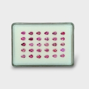 Pink Tourmaline 6x4mm Faceted Pear A Gemstones Parcel - 170219