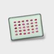 Pink Tourmaline 6x4mm Faceted Pear A Gemstones Parcel - 170219