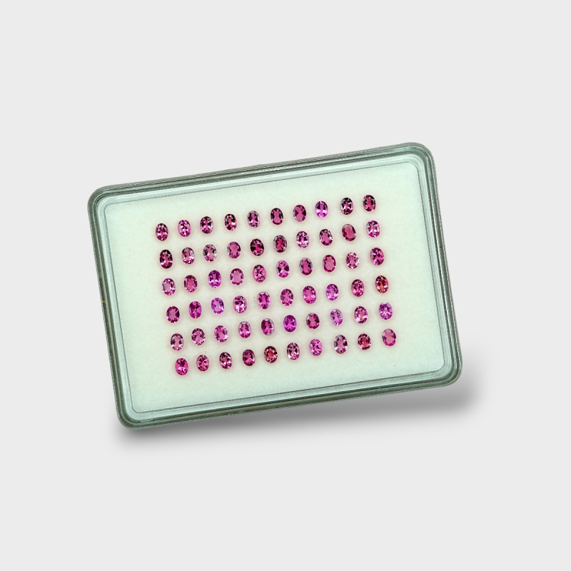 Pink Tourmaline 4x3mm Faceted Oval AA Gemstones Parcel - 170220