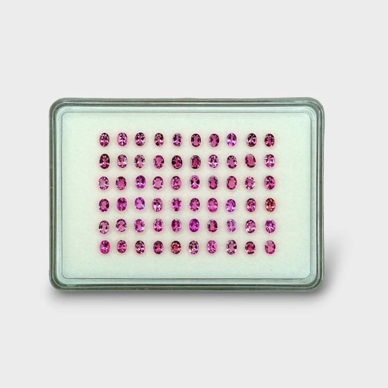 Pink Tourmaline 4x3mm Faceted Oval AA Gemstones Parcel - 170220