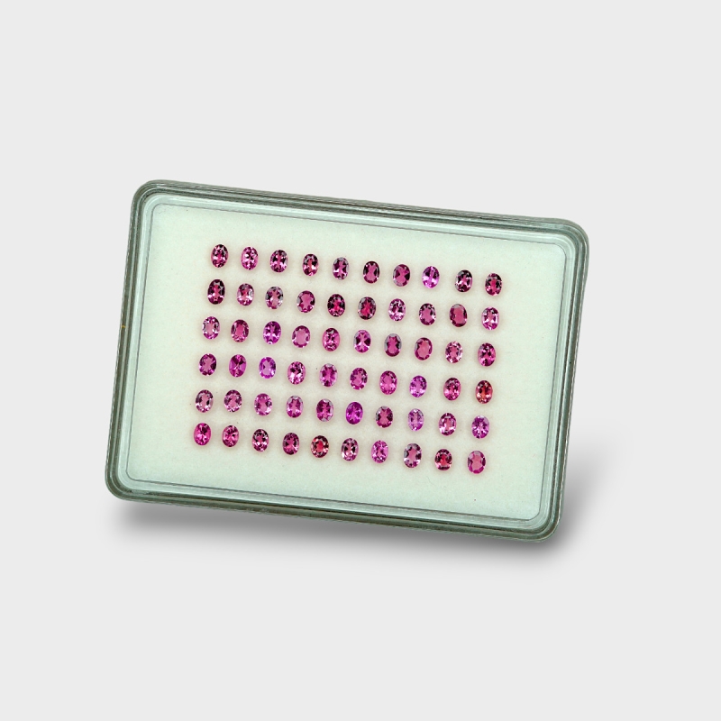 Pink Tourmaline 4x3mm Faceted Oval AA Gemstones Parcel - 170220