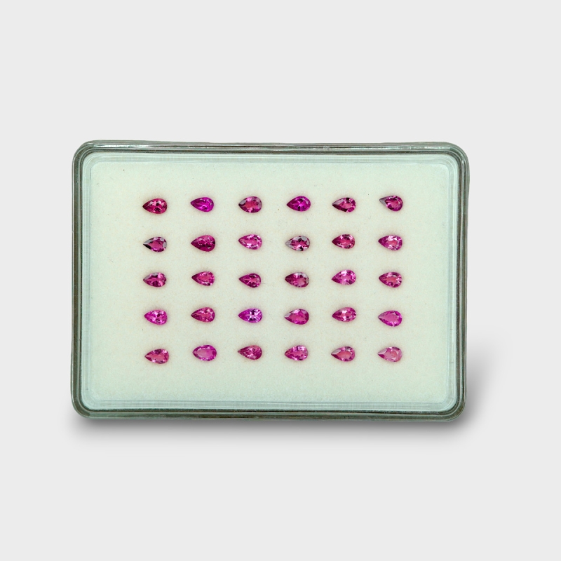 Pink Tourmaline 5x3mm Faceted Pear A+ Gemstones Parcel - 170228