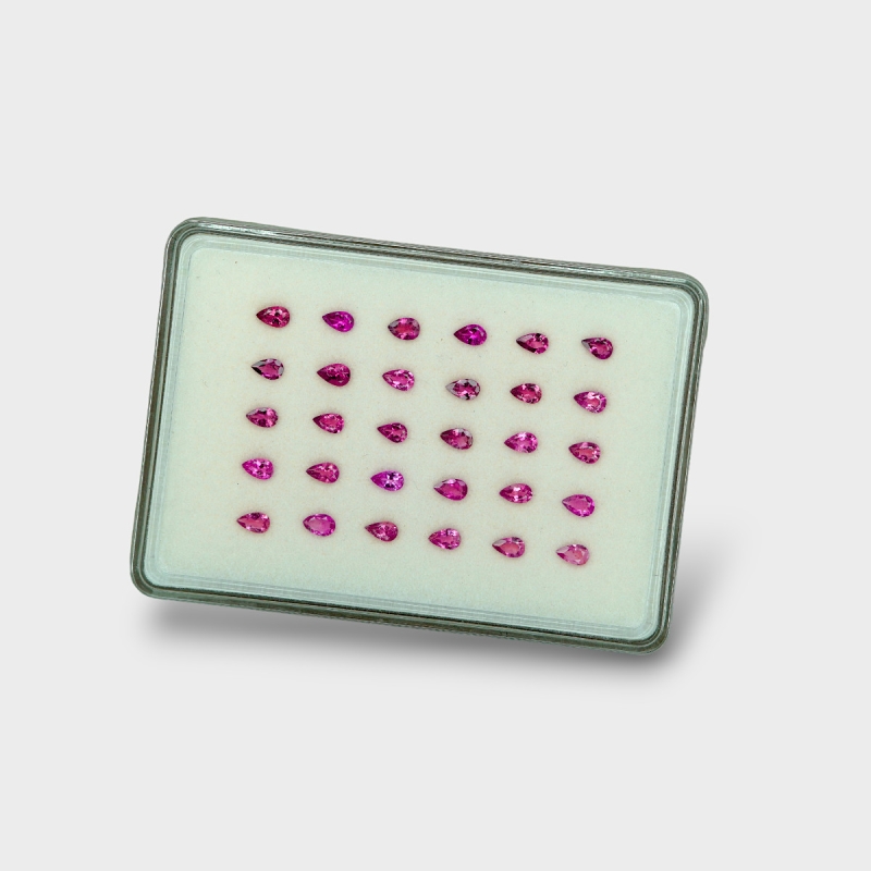 Pink Tourmaline 5x3mm Faceted Pear A+ Gemstones Parcel - 170228