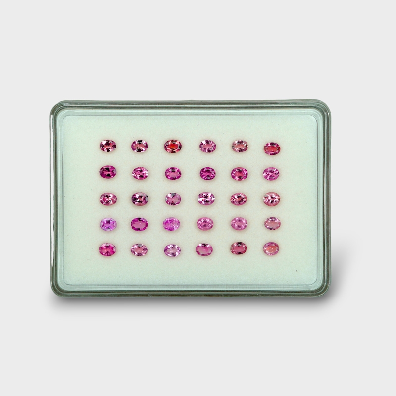 Pink Tourmaline 5x4mm Faceted Oval B Gemstones Parcel - 170265