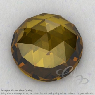 Beer Quartz Round Shape Calibrated Cabochons