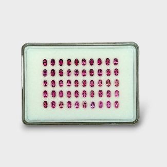 Pink Tourmaline 5x3mm Faceted Oval AA Gemstones Parcel - 170144