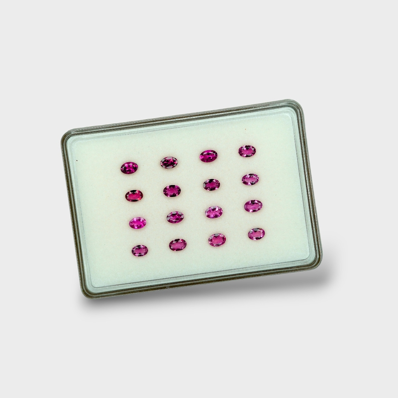Pink Tourmaline 6x4mm Faceted Oval A Gemstones Parcel - 170147
