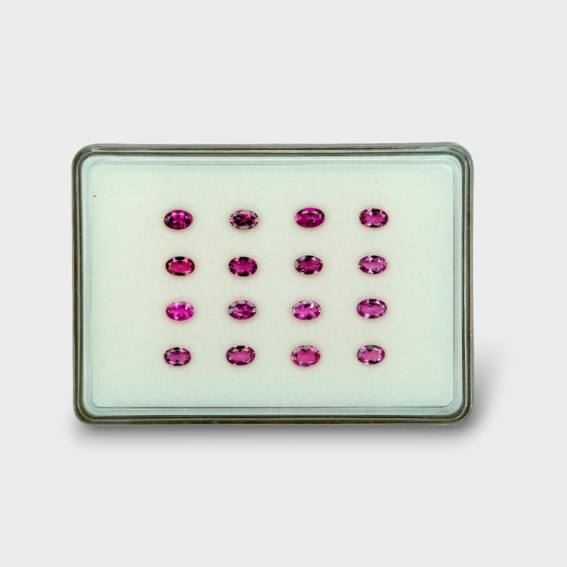 Pink Tourmaline 6x4mm Faceted Oval A Gemstones Parcel - 170147