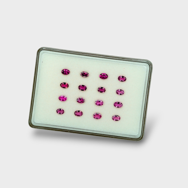 Pink Tourmaline 6x4mm Faceted Oval A Gemstones Parcel - 170147