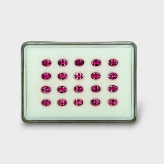 Pink Tourmaline 7x5mm Faceted Oval AA Gemstones Parcel - 170170