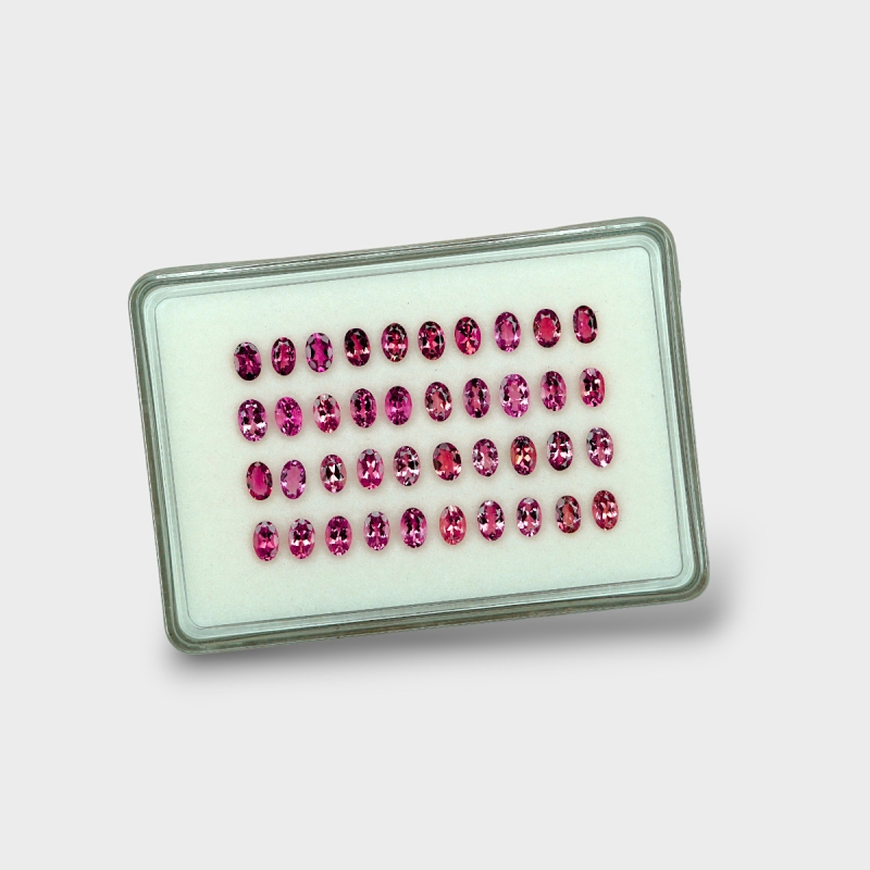 Pink Tourmaline 6x4mm Faceted Oval A+ Gemstones Parcel - 170181