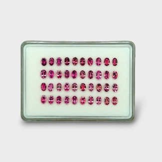 Pink Tourmaline 6x4mm Faceted Oval A+ Gemstones Parcel - 170181