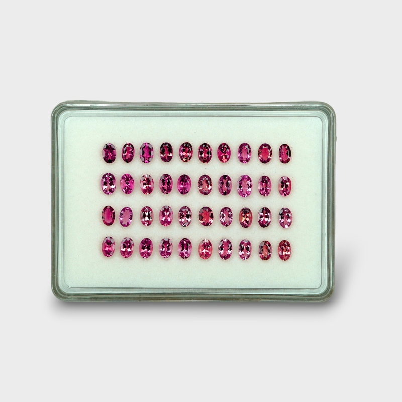 Pink Tourmaline 6x4mm Faceted Oval A+ Gemstones Parcel - 170181