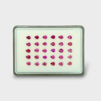 Pink Tourmaline 4x3mm Faceted Pear A+ Gemstones Parcel - 170205