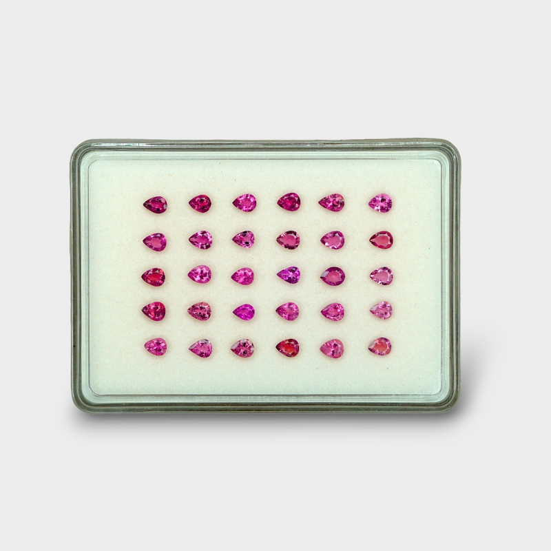 Pink Tourmaline 4x3mm Faceted Pear A+ Gemstones Parcel - 170205