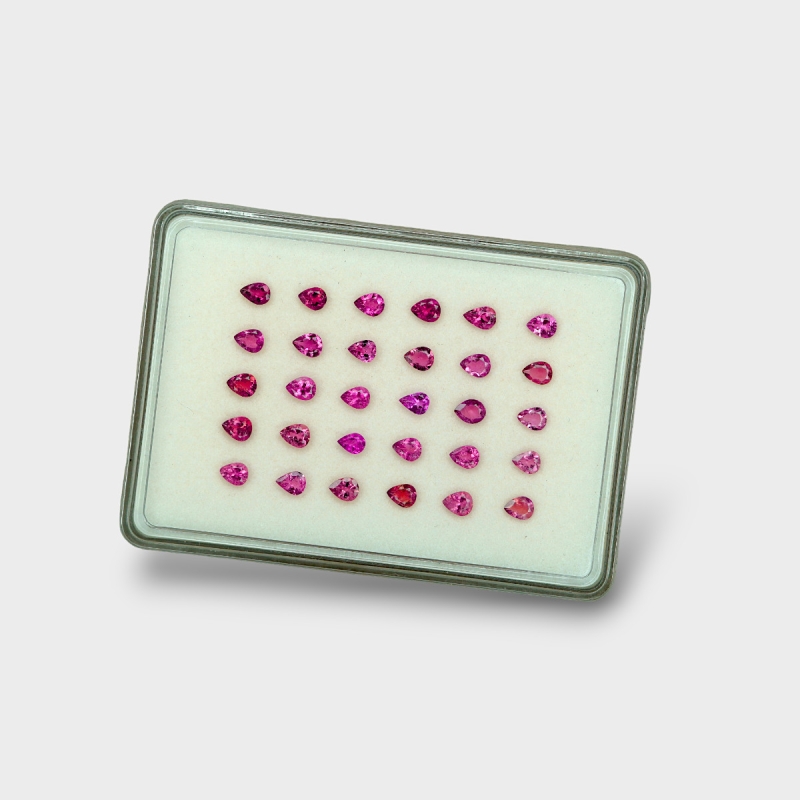 Pink Tourmaline 4x3mm Faceted Pear A+ Gemstones Parcel - 170205