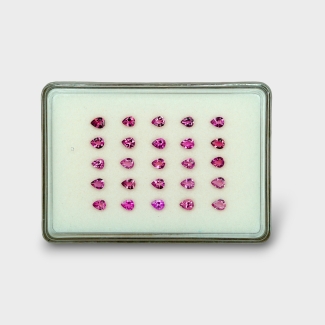 Pink Tourmaline 5x4mm Faceted Pear AA+ Gemstones Parcel - 170217