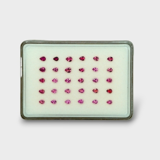 Pink Tourmaline 4x3mm Faceted Pear AA Gemstones Parcel - 170222