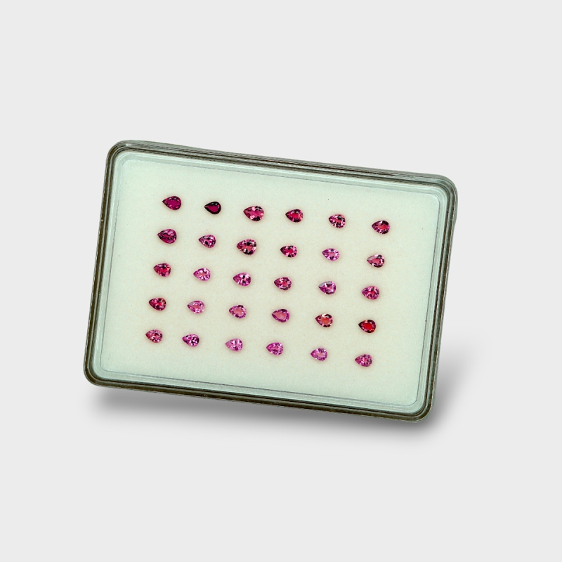 Pink Tourmaline 4x3mm Faceted Pear AA Gemstones Parcel - 170222