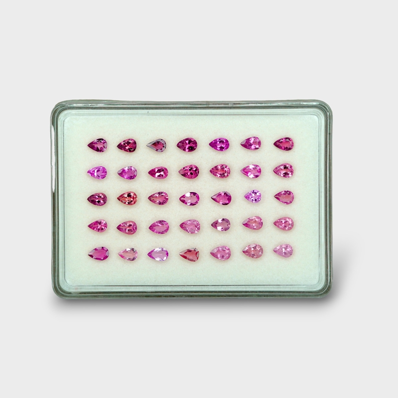 Pink Tourmaline 6x4mm Faceted Pear A Gemstones Parcel - 170227