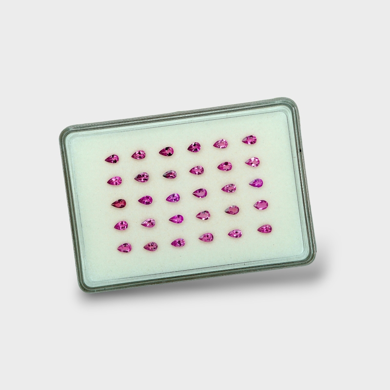 Pink Tourmaline 5x3mm Faceted Pear AA Gemstones Parcel - 170267