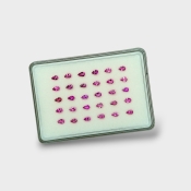 Pink Tourmaline 5x3mm Faceted Pear AA Gemstones Parcel - 170267