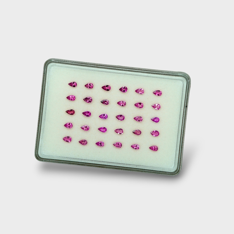 Pink Tourmaline 5x3mm Faceted Pear AA Gemstones Parcel - 170267