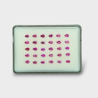 Pink Tourmaline 5x3mm Faceted Pear AA Gemstones Parcel - 170267