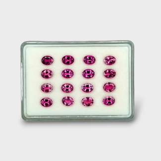 Pink Tourmaline 9x7mm Faceted Oval AA+ Gemstones Parcel - 170180