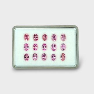 Pink Tourmaline 6x4mm Faceted Oval A Gemstones Parcel - 170142