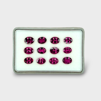Pink Tourmaline 7x5mm Faceted Oval A Gemstones Parcel - 170153