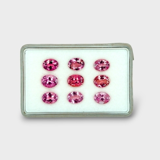 Pink Tourmaline 8x6mm Faceted Oval A Gemstones Parcel - 170157