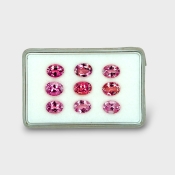 Pink Tourmaline 8x6mm Faceted Oval A Gemstones Parcel - 170157