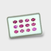 Pink Tourmaline 7x5mm Faceted Oval AA+ Gemstones Parcel - 170162
